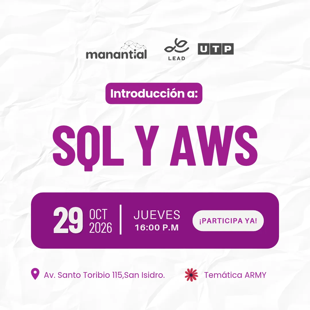 Poster for Del dato a la nube: Introducción a SQL y AWS